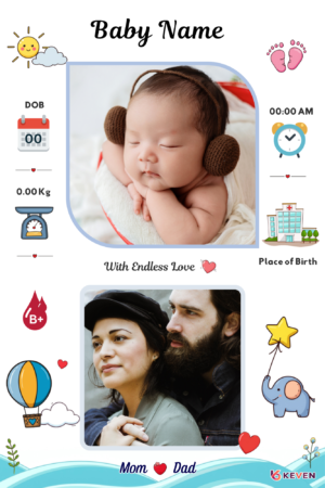Personalized Gifts-Baby Birth Metal Print