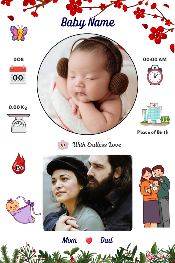 Baby Birth Design 5 Personalized Gifts - Baby Birth Metal Print
