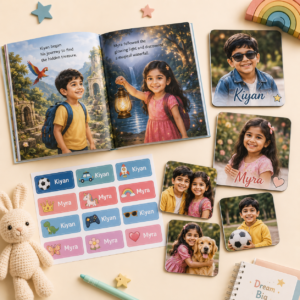 Personalized Photo Name Labels for Kids | Custom Theme Book Labels - KEVEN