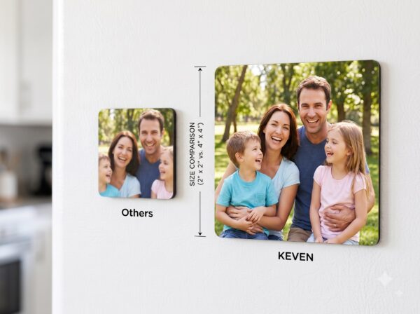 Personalized Photo Magnets | Custom Metal Fridge Magnets - KEVEN